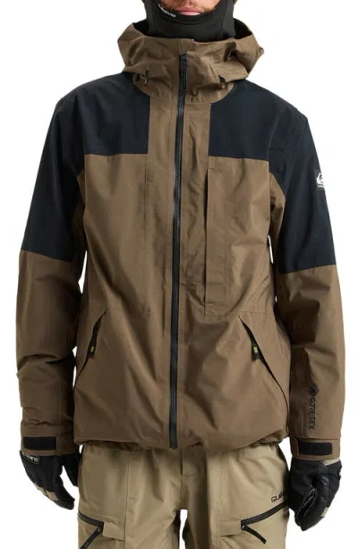 Quiksilver Forever Stretch Gore-tex® Waterproof Ski Jacket In Brown