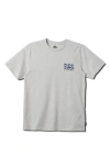Quiksilver Free Bird Modern Graphic T-shirt In Silver White Heather