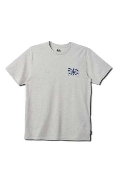Quiksilver Free Bird Modern Graphic T-shirt In Silver White Heather