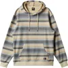 Quiksilver Great Otway Stripe Hoodie In Beige/navy