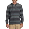 Quiksilver Great Otway Stripe Hoodie In Great Otway Iron Gate