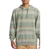 Quiksilver Great Otway Stripe Hoodie In Sea Spray Slub Chambray