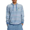 Quiksilver Great Otway Stripe Hoodie In Star Saphire Apero Organic Ss