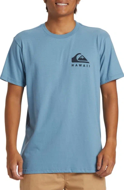 Quiksilver Hawaii Collection Noggin Graphic T-shirt In Blue Shadow