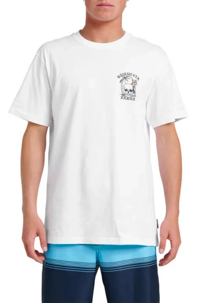 Quiksilver Hawaii Hula Dance Graphic T-shirt In White