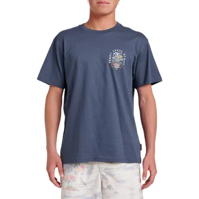 Quiksilver Hawaii Tiki Graphic T-shirt In Blue