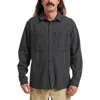 Quiksilver Herson Cotton Twill Buton-up Overshirt In Gray