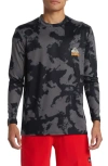 Quiksilver Men's Hi Petroglyph Surf Long Sleeve T-shirt In Mercury Black