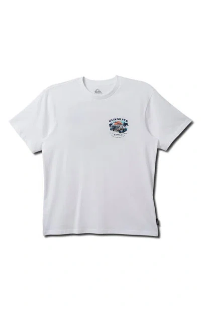 Quiksilver Hi Shave Ice Graphic T-shirt In White