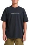 Quiksilver High Speed Blur Oversize Cotton Graphic T-shirt In Black