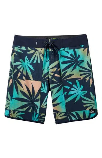 Quiksilver Highline Scallop Swim Trunks In Green