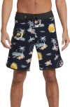 Quiksilver Highline Scallop Swim Trunks In Blue