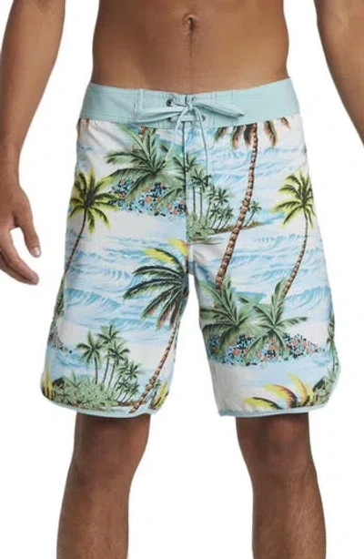Quiksilver Highline Scallop Swim Trunks In Dna Island Aquifer Ss
