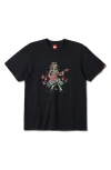 Quiksilver Hot Motion Graphic T-shirt In Black