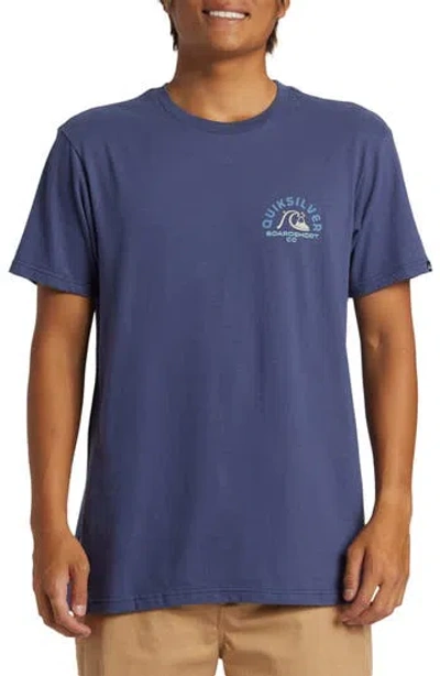Quiksilver Ice Cold Graphic T-shirt In Crown Blue