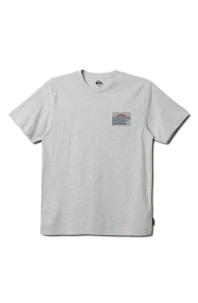 Quiksilver Incoming Mod Graphic T-shirt In Silver White Heather