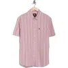 Quiksilver Keel Stripe Classic Fit Short Sleeve Shirt In Multi