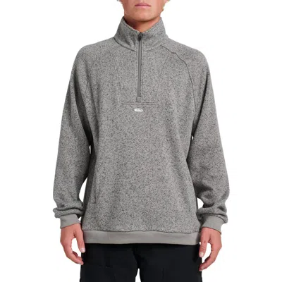 Quiksilver Keller Half Zip Fleece Pullover In Gray