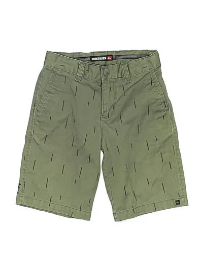 Pre-owned Quiksilver Kids' Khaki Pant In Green