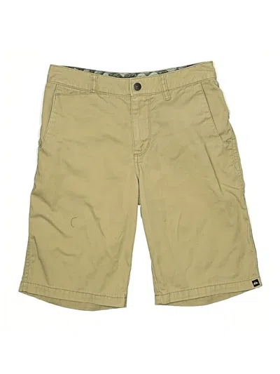 Pre-owned Quiksilver Kids' Khaki Shorts In Brown