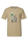 Quiksilver Kids' Alien Sizzle Cotton Graphic T-shirt In Green