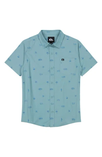 QUIKSILVER QUIKSILVER KIDS' APERO CLASSICS SHORT SLEEVE BUTTON-UP SHIRT