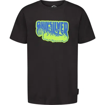 Quiksilver Kids' Archwave Cotton Graphic T-shirt In Black