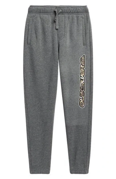 Quiksilver Kids' Camo Logo Print Joggers In Black