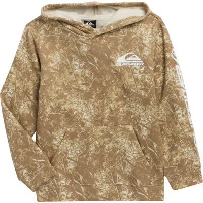 Quiksilver Kids' Camo Print Hoodie In Brown