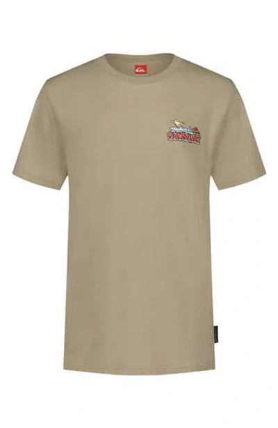Quiksilver Kids' Dog Wave Graphic T-shirt In Neutral