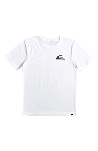 Quiksilver Kids' Big Boys Cotton Eternal Shred Logo Graphic T-shirt In White