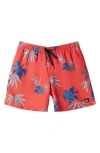 Quiksilver Kids' Everyday Heritage Volley Swim Trunks In Cayenne