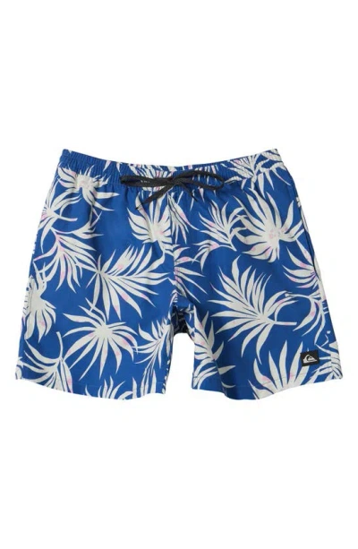 Quiksilver Kids' Everyday Heritage Volley Swim Trunks In Monaco Blue