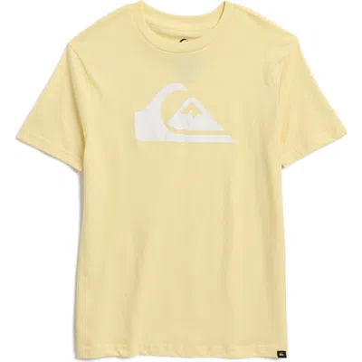Quiksilver Kids' Everyday Logo Core Graphic T-shirt In Mellow Yellow