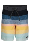Quiksilver Kids' Everyday Massive Stripe Swim Trunks In Island Waters