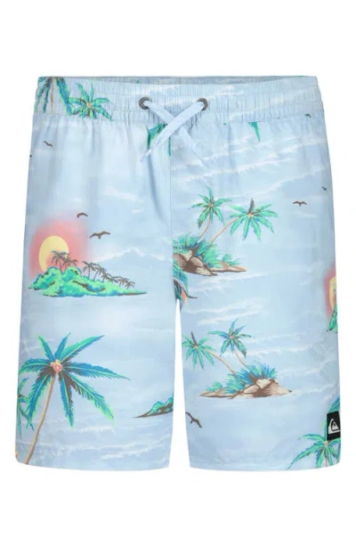 Quiksilver Kids' Everyday Mix Volley Swim Trunks In Blue