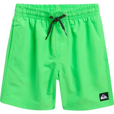 Quiksilver Kids' Everyday Volley Swim Trunks In Green