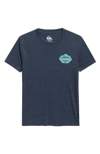 Quiksilver Kids' Flames Crewneck T-shirt In Blue