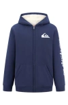 Quiksilver Kids' Fleece Zip Up Hoodie In Blue