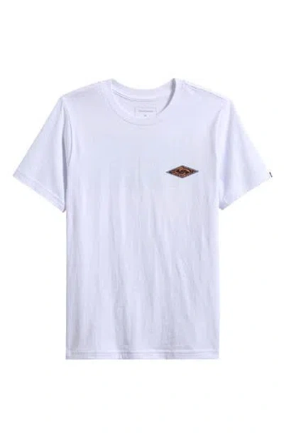 Quiksilver Kids' Fossilized Logo Graphic T-shirt In White