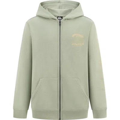 Quiksilver Kids' Golden Horizon Full Zip Hoodie In Green