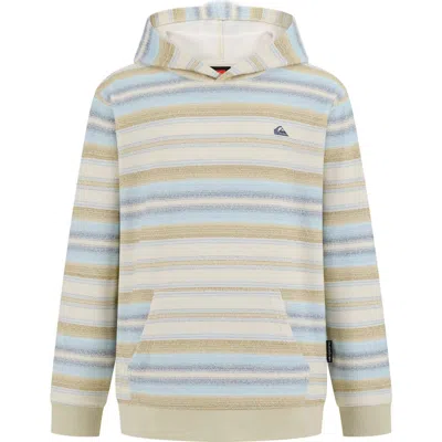 Quiksilver Kids' Great Otway Stripe Hoodie In Silver
