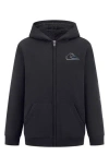 Quiksilver Kids' High Pile Fleece Lined Full Zip Hoodie In Black
