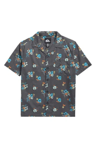 Quiksilver Kids' Island Flowers Camp Shirt In Multi