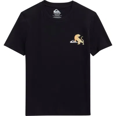 Quiksilver Kids' Jungle Bite Cotton Graphic T-shirt In Black