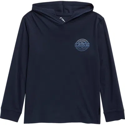Quiksilver Kids' Long Sleeve Hoodie Top In Blue