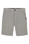 Quiksilver Kids' Miles Amphibian Hybrid Shorts In Sleet/dark Shadow Heather