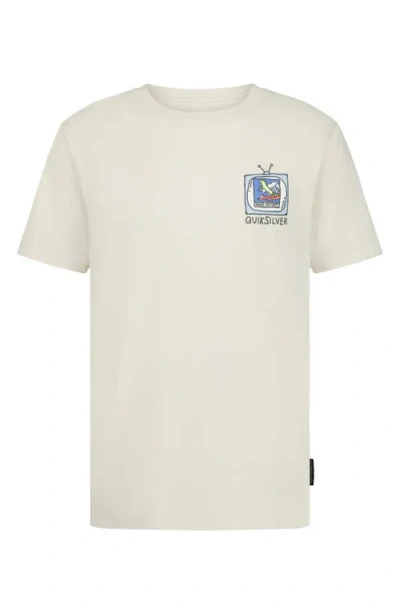 Quiksilver Kids' News Broadcast Graphic T-shirt In White