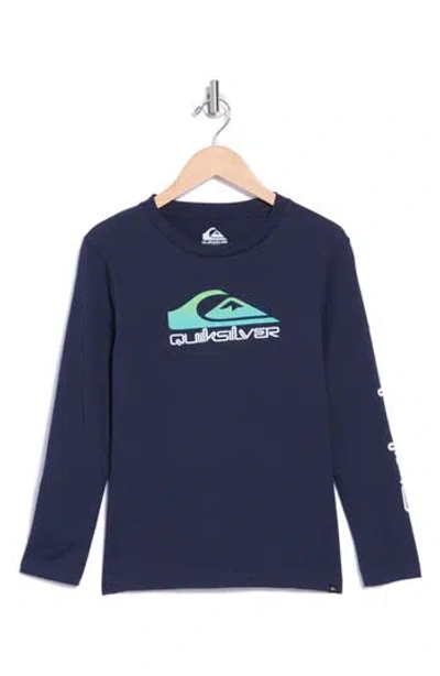 Quiksilver Kids' Omni Long Sleeve T-shirt In Dark Navy