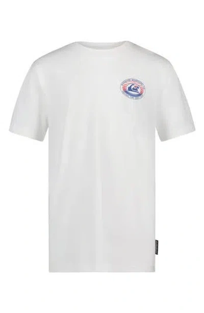 Quiksilver Kids' Oval Stamp Graphic Tee In White